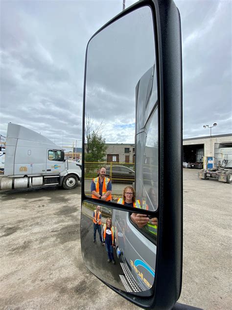 semi truck mirror